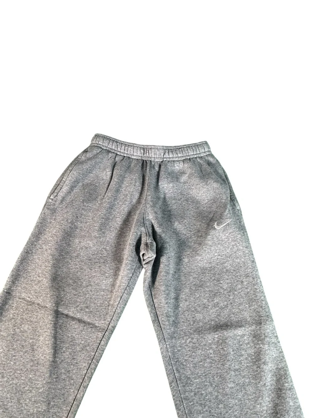 Nike Sweatpants Mens Small Gray Fleece Joggers Swoosh Lounge Athletic